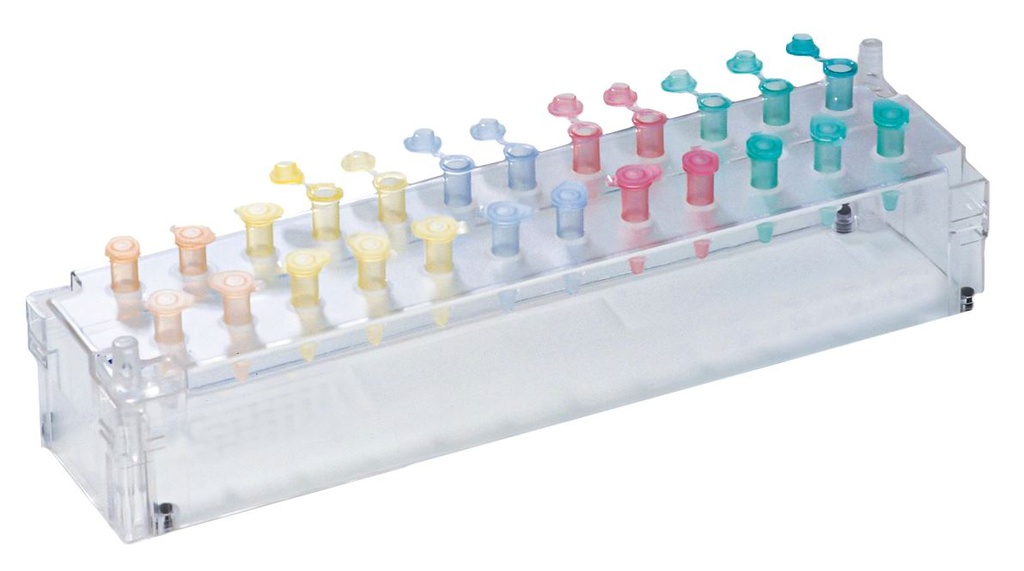 Mikrozentrifugen-Rohrgestell fuer 1,5-2,0 ml Reaktionsgefaesse, 24 Stellen