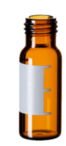 neochrom screw neck vial amber glass, 2 ml, ND9, 12 x 32 mm, with writing field item no EC1027