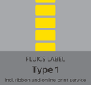 FLUICS Barcode-Etikettenpaket - Typ 1, kryogeprüft - à 1.000 Etiketten - Art. Nr. FL-0005