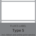 FLUICS Barcode-Etikettenpaket - Typ 5, entfernbar, Chemikalien resistent - à 500 Etiketten - Art. Nr. FL-0011