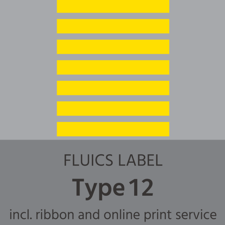 FLUICS Barcode-Etikettenpaket - Typ 12, kryogeprüft - Art. Nr. FL-0020