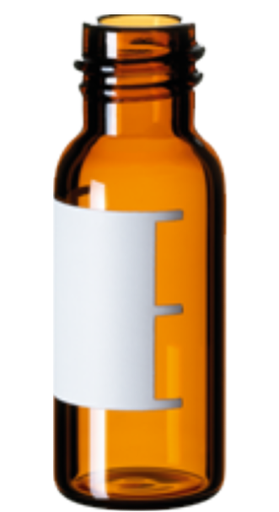 [70727] neochrom threaded bottles amber glass 1.5ml 32x11.6mm, with writing field + filling mark. P item no 70727