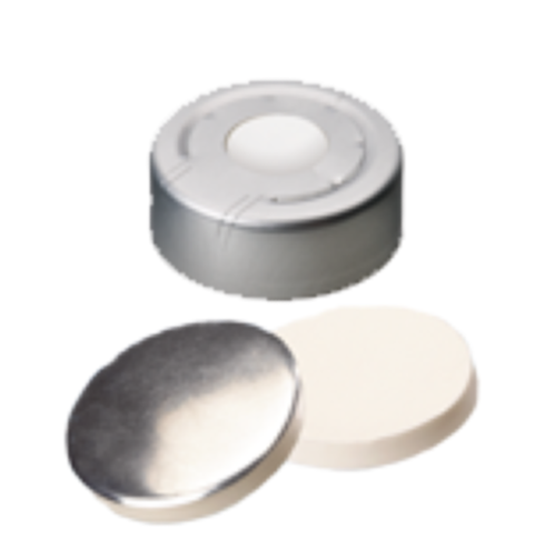[70834] neochrom Headspace-Kappe ND 20 farblos, Ueber- drucksicherung, Silikon weius Aluf Art.nr.70834