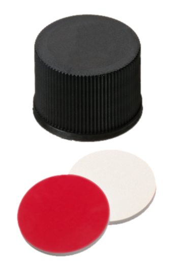 [70886] neochrom Schraubkappe ND15 geschl., PP, Silikon weius PTFE rot, 100 Stk/Pk Art.nr. 70886