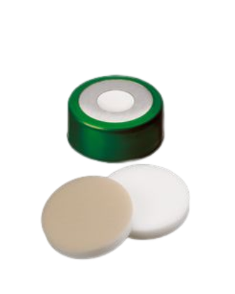 [EC1024] neochrom Aluminium-Boerdelverschluss (silber), 11 mm , rotes PTFE/weisses Silikon Art.nr. EC1024