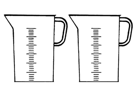 [LV0576] ecoLab measuring cup PP, 2000 ml, raised scale blue printed with spout - item no. LV0576