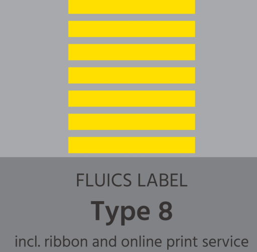 [FL0013] FLUICS Barcode-Etikettenpaket - Typ 8, kryogeprüft - à 2.000 Etiketten - Art. Nr. FL-0013