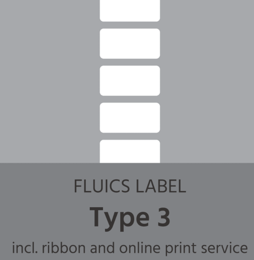 [FL0009] FLUICS Barcode-Etikettenpaket - Typ 3, entfernbar, für Freezer - à 2.000 Etiketten - Art. Nr. FL-0009
