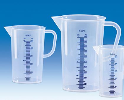 [LV0579] Messbecher, PP, erhabene blaue Skala, 3000 ml, Durchmesser 172 mm, Höhe 242 mm - Art. Nr. LV0579